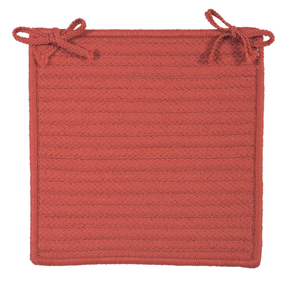 Colonial Mills H104A015X015S Simply Home Solid - Terracotta Chair Pad (set 4)